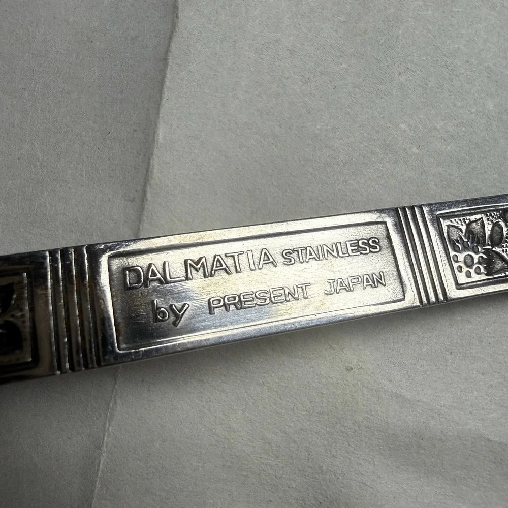 Vtg Dalmatia by Present 7 Salad/Dessert Forks Soup Spoon Japan Floral Flatware